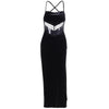 Women's Lace Exposed Back Patchwork Slit Dress