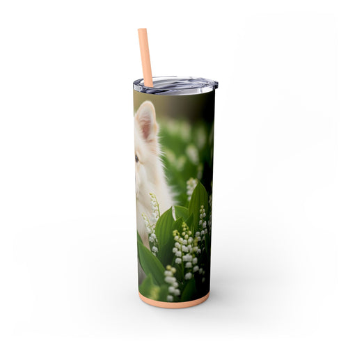 Skinny Tumbler with Straw – 20 oz Stainless Steel Cup
