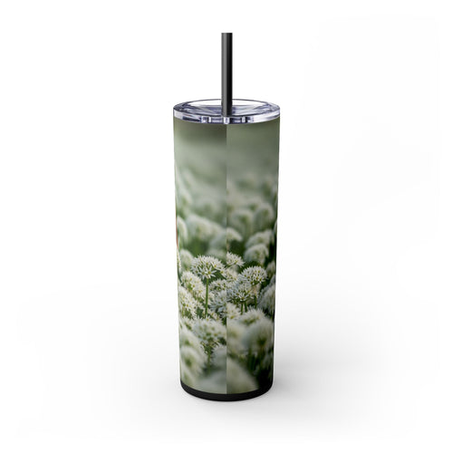 Skinny Tumbler with Straw – 20 oz Stainless Steel Cup