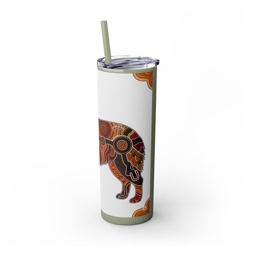Skinny Tumbler with Straw – 20 oz Stainless Steel Cup
