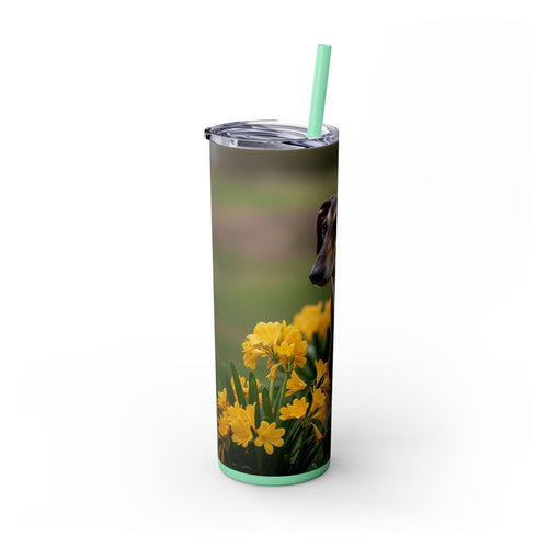 Skinny Tumbler with Straw – 20 oz Stainless Steel Cup