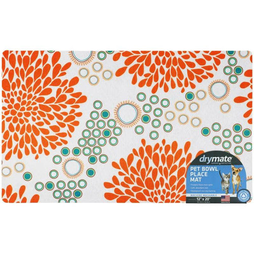 Premium Pet Bowl Placemat - Thin Absorbent Waterproof Feeding Mat for Dogs & Cats | Machine Washable Floor Protection