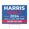 Harris Walz 2024 When We Fight We Win Yard Sign | Kamala Harris 2024 Yard Sign | Democrat Yard Sign T1254 - KH2