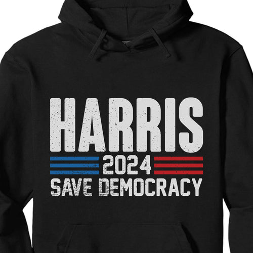 Harris Save Democracy Shirt | Kamala Harris 2024 Shirt | Democrat Shirt Dark T1261 - KH2