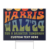 Harris Walz Retro For A Brighter Tomorrow Yard Sign | Kamala Harris 2024 Yard Sign | Democrat Yard Sign T1422 - KH2