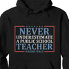 Never Underestimate A Public School Teacher Shirt | Kamala Harris 2024 Shirt | Democrat Shirt Dark T1545 - KH2