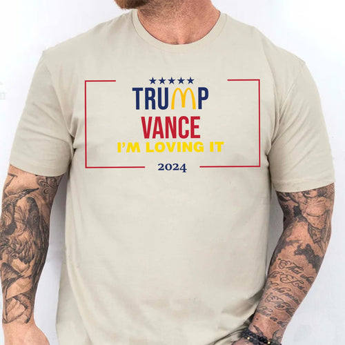 Trump Vance I'm Loving It Sweatshirt, Trendy Trump McDonalds Sweatshirt, Trump Supporters 2024 Ugly Sweatshirt T1632 - GOP