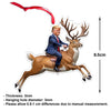 Trump Riding Reindeer, Funny Trump Christmas Acrylic Ornament, Perfect for Car & Christmas Tree Decor T1658 - GOP