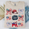 Coquette Trump Sweatshirt, Trump Presidential Trump MAGA Sweatshirt, Trump Supporters 2024 Ugly Sweatshirt T1663 - GOP