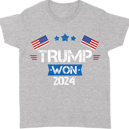 Trump Won 2024, Trump Winning Election Shirt, Trump 47th President Shirt Dark T1716 - GOP