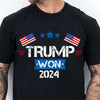 Trump Won 2024, Trump Winning Election Shirt, Trump 47th President Shirt Dark T1716 - GOP