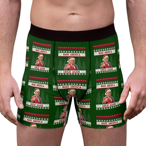 Make America Great Again Boxer Briefs, Trump Christmas Gift, Trump Boxer Briefs, Trump Funny Gift 681741 - GOP