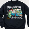 Trump 2024 Merry Christmas Shitter Was Full, Trump Merry Christmas Vibes Sweatshirt T1756 - GOP