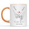 Pinky Hold Hands, Customize Valentine Mug, Personalize Anniversary Gift, Valentines Gift 681824