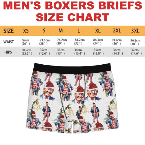 Christmas Watercolor Trump Santa Boxer Briefs, Political Xmas Gift, Trump Christmas Gift, Republican Gift 681827 - GOP