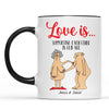 Love is Supporting Each Other In Old Age, Funny Valentine Mug, Anniversary Gift, Valentines Gift 681856
