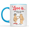 Love is Supporting Each Other In Old Age, Funny Valentine Mug, Anniversary Gift, Valentines Gift 681856