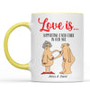 Love is Supporting Each Other In Old Age, Funny Valentine Mug, Anniversary Gift, Valentines Gift 681856