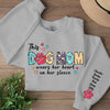 The Dog Mom Custom Name Shirt, Personalized Custom The Dog Mom Sleeve Print Bright Sweatshirt, Mother's Day Gifts, Gift For Mom, Gift For Wife 682104