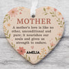 Custom Present For Mother Heart Shape Ornament, Personalized Custom Name Mothers Day Ceramic Ornament, Family Gift, Gift for Mom, Gift for Wife 682127