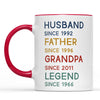 Custom Title and Date Mug, Personalized Custom Text Mug for Father's Day, Funny White Mug Accent Mug, Gift for Dad, Gift for Husband 682253