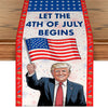 Let The 4th of July Begin Table Runner | Patriotic American Independence Day | Trump 4th Of July Table Runner For Kitchen 682349 - GOP
