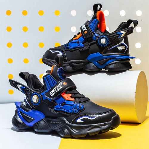 Mesh Cartoon Leather Trendy Boys' Shoes