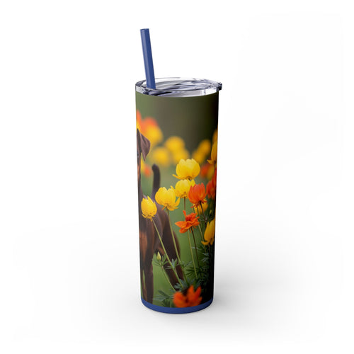 Skinny Tumbler with Straw – 20 oz Stainless Steel Cup