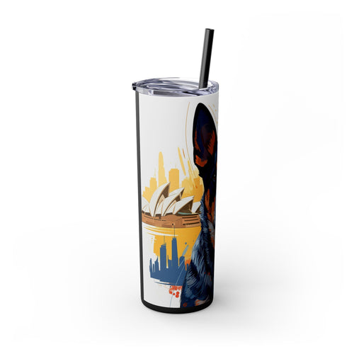 Skinny Tumbler with Straw – 20 oz Stainless Steel Cup
