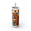 Skinny Tumbler with Straw – 20 oz Stainless Steel Cup