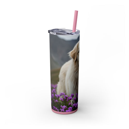 Skinny Tumbler with Straw – 20 oz Stainless Steel Cup