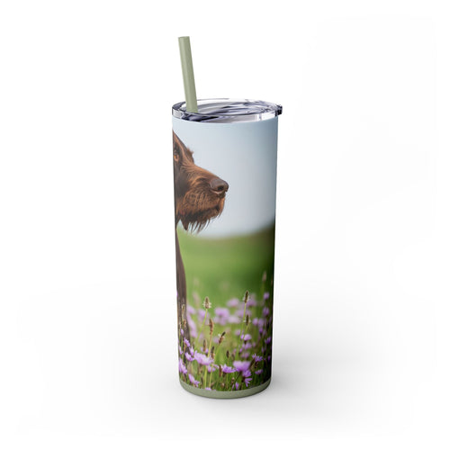 Skinny Tumbler with Straw – 20 oz Stainless Steel Cup