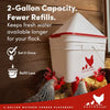 RentACoop 2 Gallon Chicken Waterer with 4 Cups and 4 Nipples - Corner Placement