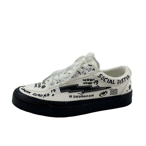 Japanese Little White Shoes Womens Spring Canvas Shoes