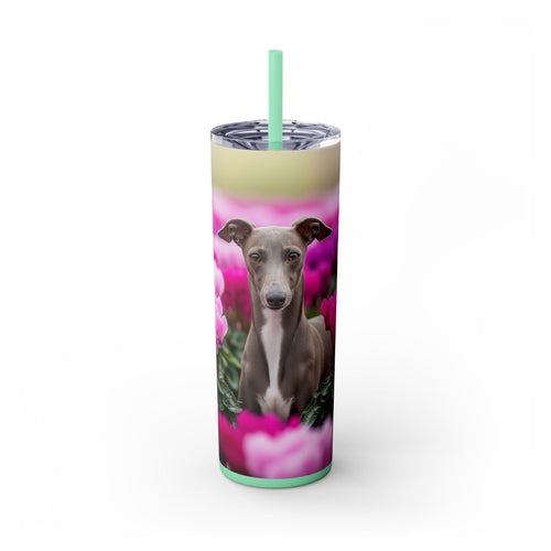 Skinny Tumbler with Straw – 20 oz Stainless Steel Cup