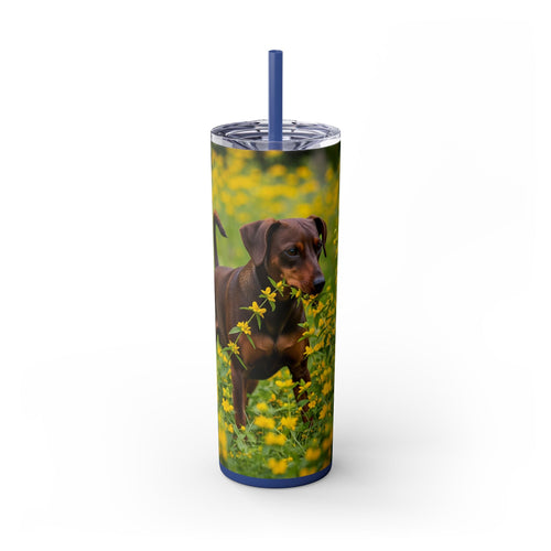 Skinny Tumbler with Straw – 20 oz Stainless Steel Cup