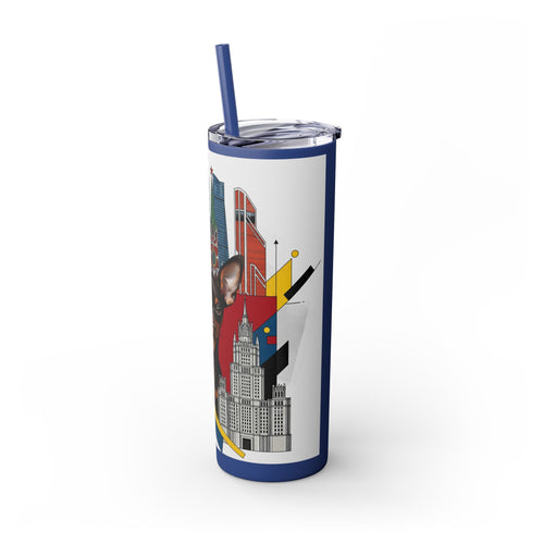 Skinny Tumbler with Straw – 20 oz Stainless Steel Cup