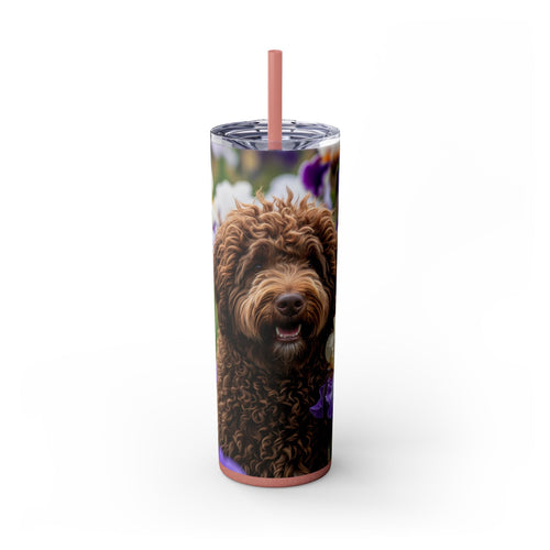 Skinny Tumbler with Straw – 20 oz Stainless Steel Cup