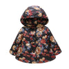 Girls' Hooded Fashion Printed Cotton-padded Jacket