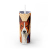 Skinny Tumbler with Straw – 20 oz Stainless Steel Cup