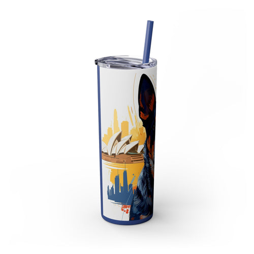 Skinny Tumbler with Straw – 20 oz Stainless Steel Cup