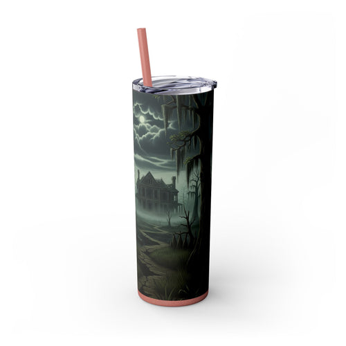 Skinny Tumbler with Straw – 20 oz Stainless Steel Cup