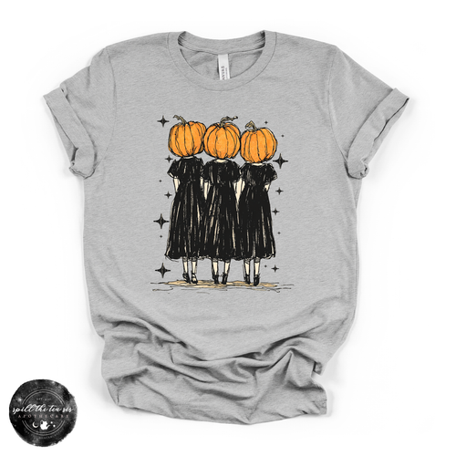 Pumpkin Heads Tee | Vintage Halloween Pumpkin People Graphic T-Shirt