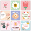 50 PcsPack Square Simple Thank-you Card Coated Paper Business Cards