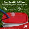 RentACoop 2 Gallon Chicken Waterer with 4 Auto-Fill Water Cups and 4 Horizontal nipples