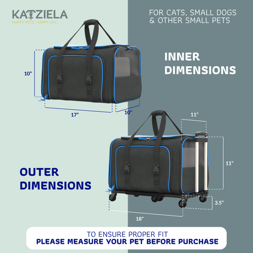 Rolling Rover Airline Compliant Expandable Wheeled Pet Carrier