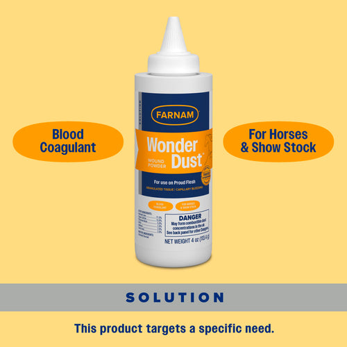 Farnam Wonder Dust Wound Powder for Horses and Show Stock 4 oz.