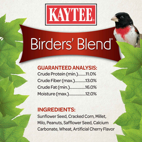 Kaytee Birders' Paradise Blend 20lb Wild Bird Seed for Cardinals, Finches & Songbirds