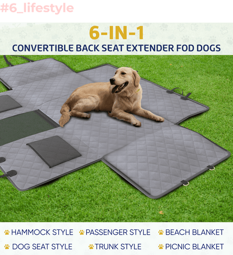 Large Seat Guard Waterproof Back Seat Extended Cover With Mesh Window Storage Pockets