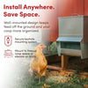 RentACoop Metal Trough Feeder with Lid - 25lb Capacity